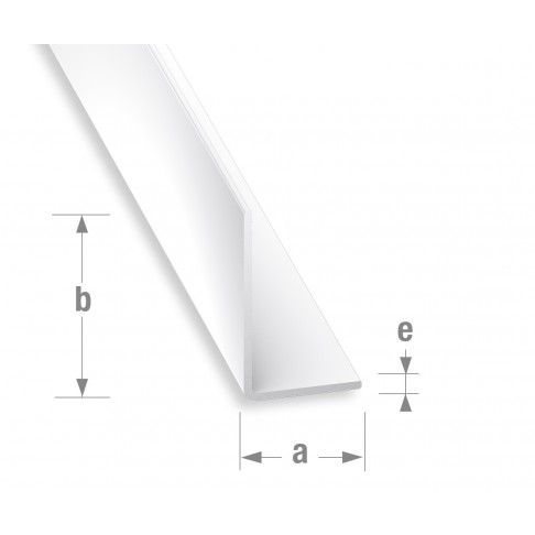 Perfil ngulo PVC Branco 20x30mm - 1m