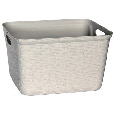 Cesto Rattan Beje 41x35x23cm