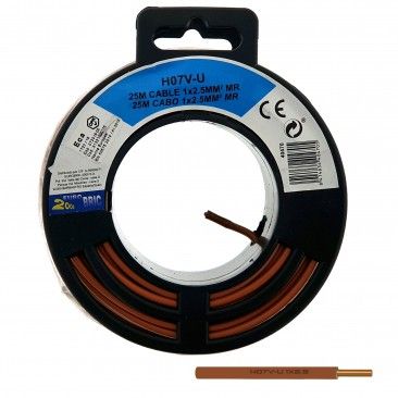 Cabo Ho7 V-U 1x2.5mm Castanho 25m