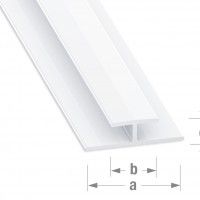 Perfil Unio PVC Branco 20x20x8mm-1m