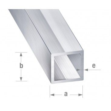 Tubo Quadrado Alumnio 20x20mm - 1m