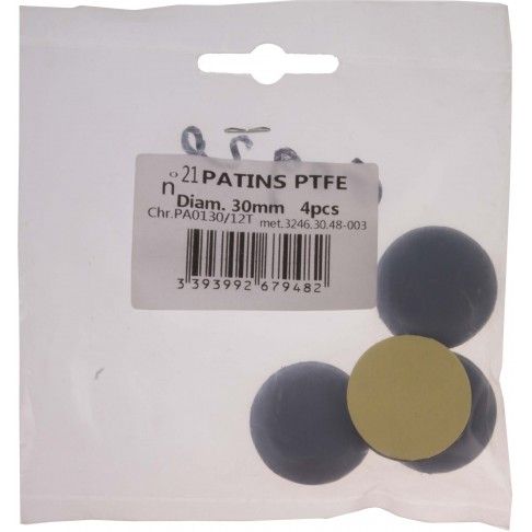 Patins Deslizantes Ptfe Adesivo  30mm 4 unidades