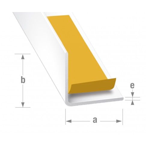 Cantoneira Adesiva PVC Branco 15x15x1mm-2.6m 