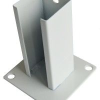 Base Metal Para Poste Branco