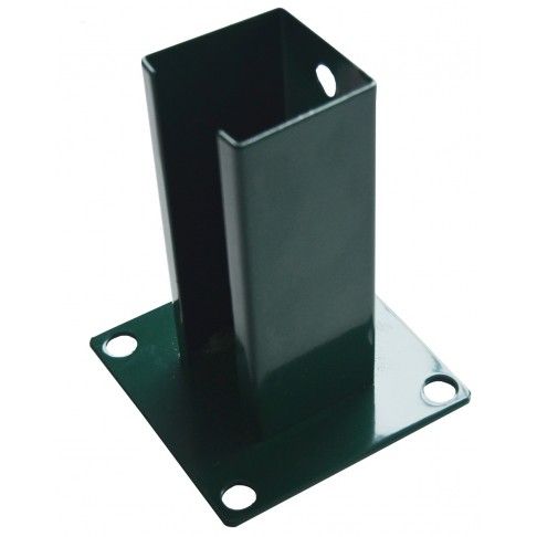 Base Metal Para Poste Verde