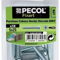 Parafuso Cabea Queijo Ferro Zincado M5x25 Bl 10