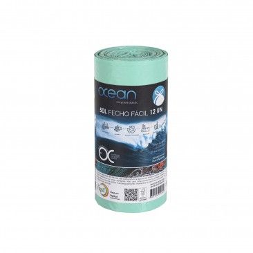 Sacos Lixo Ocean 50l Fecho Fcil 12un