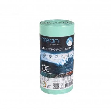 Sacos Lixo Ocean 30l Fecho Fcil 15un