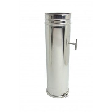 Tubo Metro com Registo Inox Diam.120mm