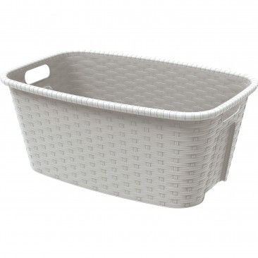 Cesto Rattan 59x39x25cm Bege 35L