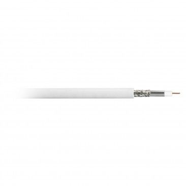 Cabo Coaxial Rg 6 ccs Branco Rolo 100m