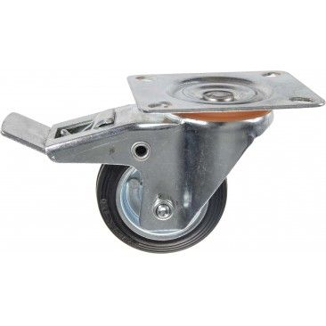 Roda Giratria C/Travo Borr 80mm