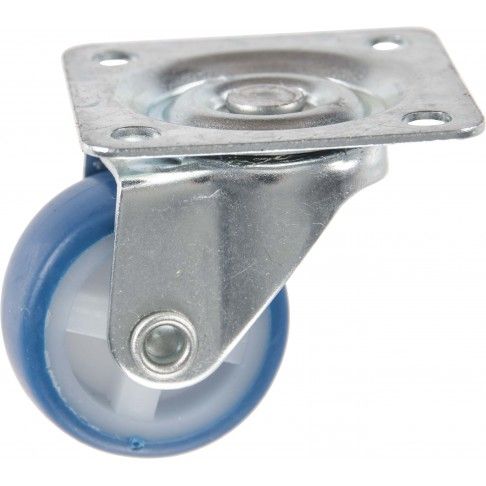 Roda Dupla Pu 30mm Azul