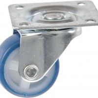 Roda Dupla Pu 30mm Azul