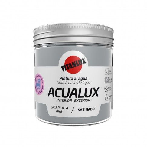 Tinta Acualux Acetinado Gris Prata 75ml