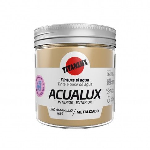 Tinta Acualux Metalizado Ouro Amar 75ml