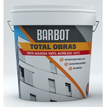 Tinta Total Obras 100% Acrilca Exterior Mate Branca 15l