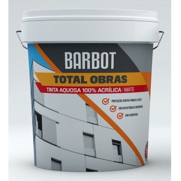 Tinta Total Obras 100% Acrlica Exterior Mate Branca 5l