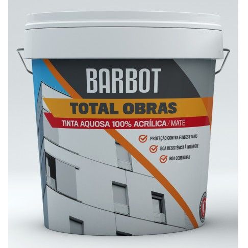 Tinta Total Obras 100% Acrlica Exterior Mate Basetr 15l