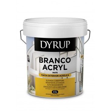 Tinta Dyrup Acryl Exterior Mate Branco 15l