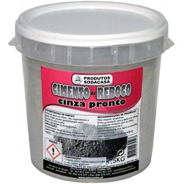 Argamassa Reboco Balde Cinza 1,5kg