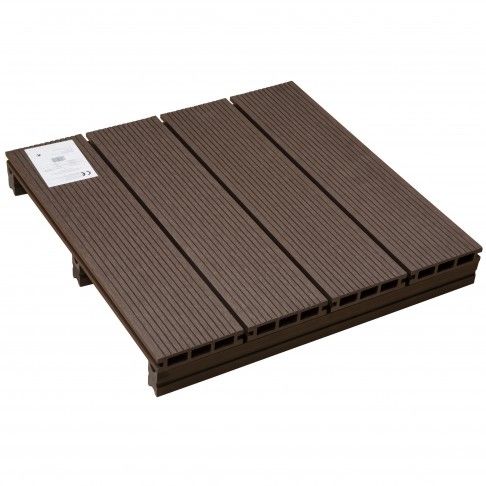 Estrado Deck Compsito 50x50x6.5cm Castanho