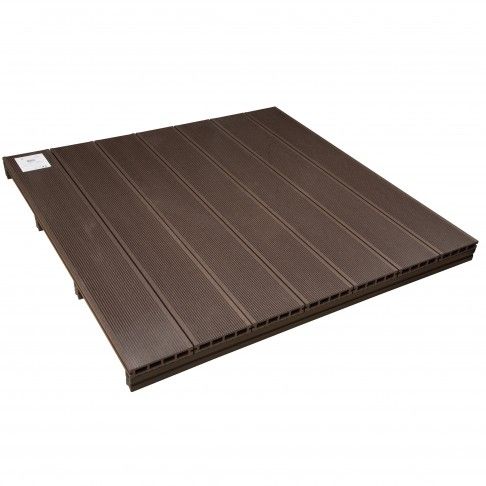 Estrado Deck Compsito 100x6x100cm Castanho