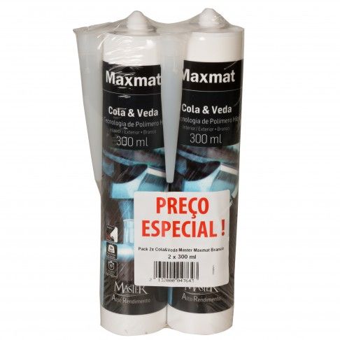 Pack 2 Cola&Veda Master Maxmat Branco 300ml