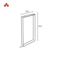 P Mvel Quadrado 800x300x40x5 Preta