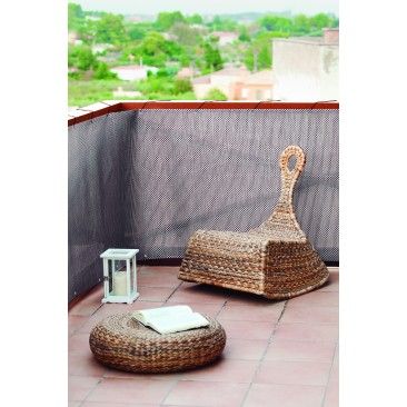 Ocultao Varandas Rattan 0.9x3m Cinza