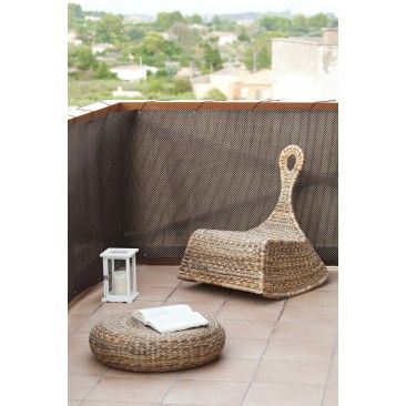 Ocultao Varandas Rattan 0.9x3m Castanho