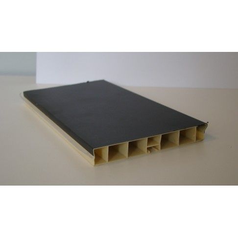 Rodap Pvc Preto Mate 400x15cm