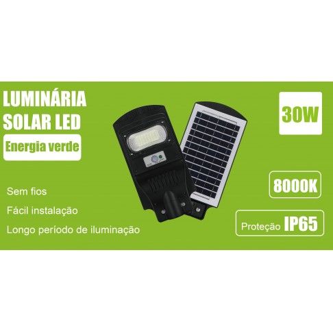 Luminria Solar Sens Luz 30w