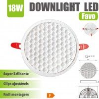 Downlight Led Favo 17cm 18w 1800lm