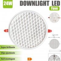 Downlight Led Favo 22.5cm 24w 2400lm