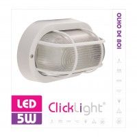 Olho Boi Led Oval C/Rede 1xe27 C/Lmpada