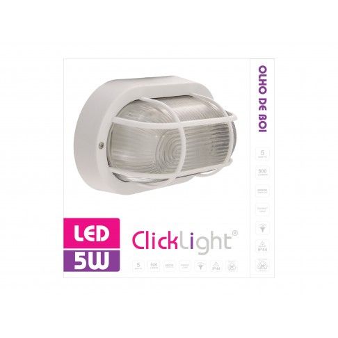 Olho Boi Led Oval C/Rede 1xe27 C/Lmpada