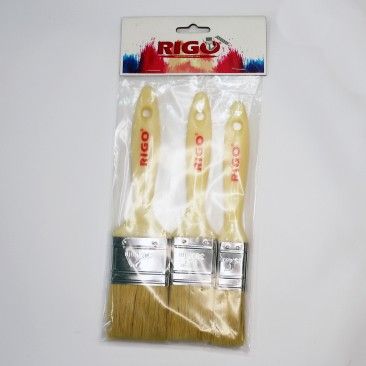 Kit 3 Trincha Minor Rigo Nat Branca 1+1,5+2 "