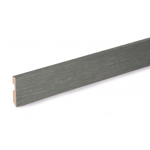 Pack 5 Rodaps Mdf Carvalho Cinza 2250x70x14mm