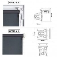 Estore Opaco C&F 60X180cm Cinza