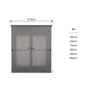 Estore Clip&Fix Trans 60x180cm Cinza