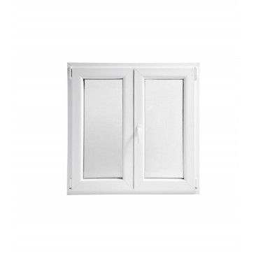 Janela 2 Folhas Pvc 90x90 Branco Vidro Duplo